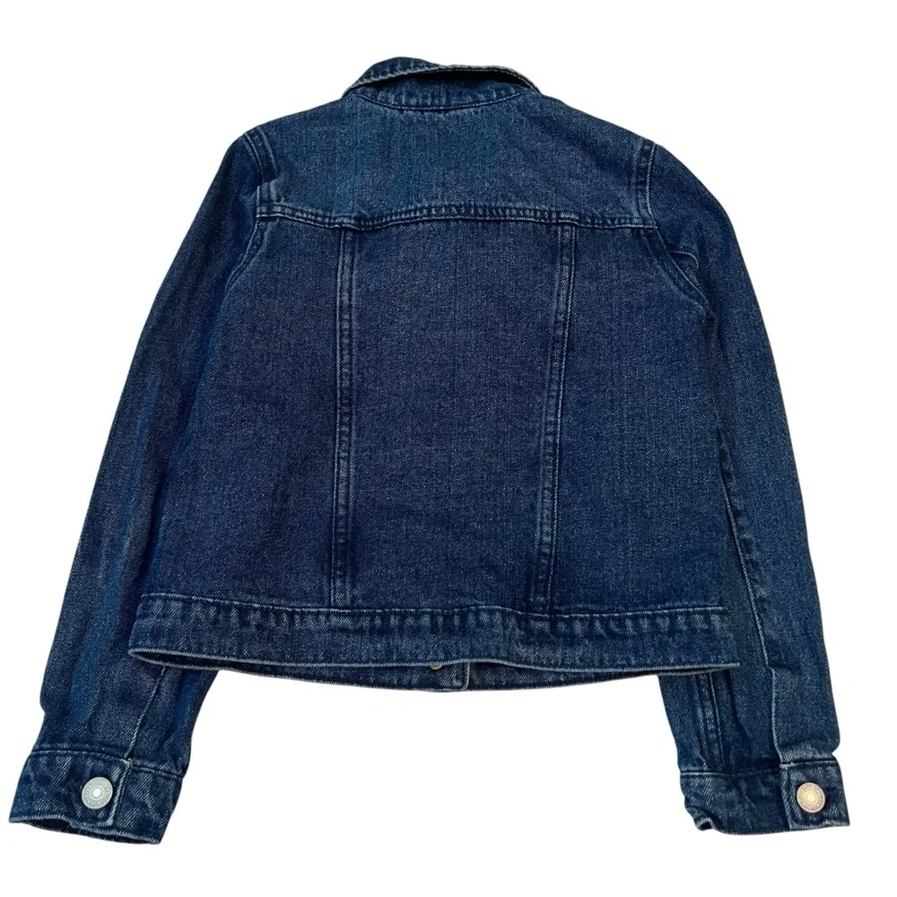 Levi's Kids Denim Trucker Jacket M (10-12 Yrs) Dark Wash Jean Coat Red Tab Youth